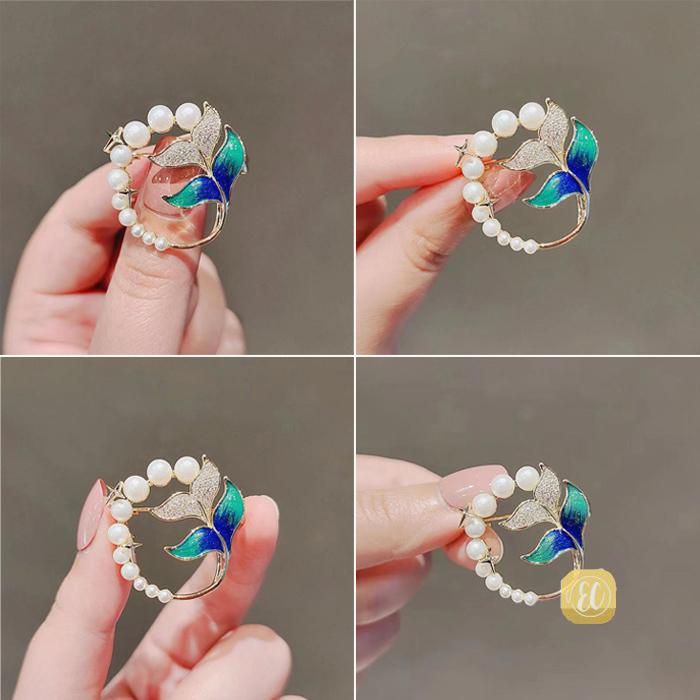 人魚姫しっぽ ブローチ ファッション 可愛い 大人 かわいい