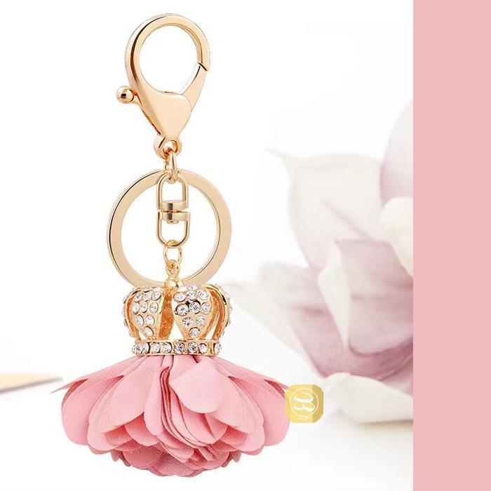 VALENTINO GARAVANI 薔薇 キーホルダー ピンク キーリング 花 VALENTINO GARAVANI 薔薇 キーホルダー ピンク キーリング 花