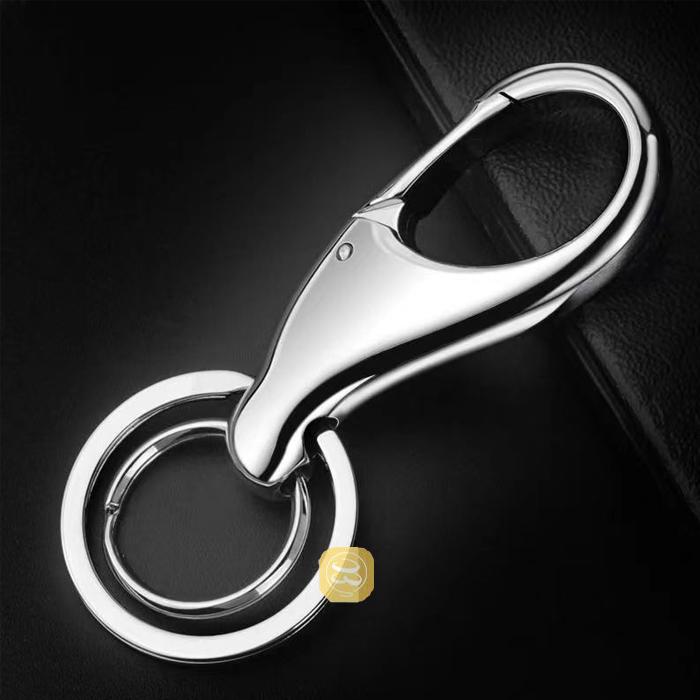 鍵 車 キーホルダー 美しい キーリング ダブルリング 丈夫キーチェーン
