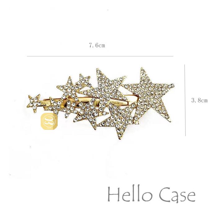 ヘアクリップ キラキラ 星型 ヘアピン かわいい ヘアアクセサリー 髪