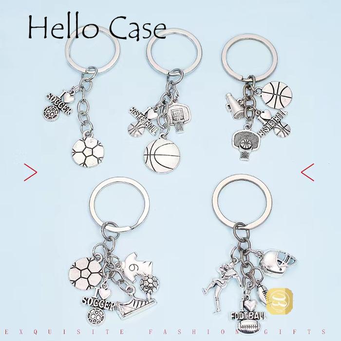 バッグチャーム スポーツモチーフ キーチェーン 鍵 サッカー 軽量