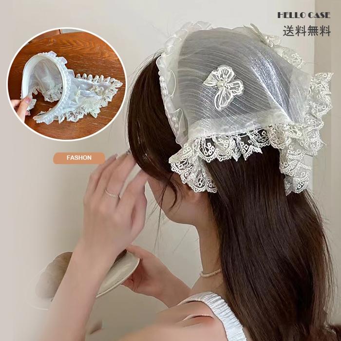 カチューシャ ヘアバンド ヘアアクセサリー 蝶々 パール 可愛い 清純