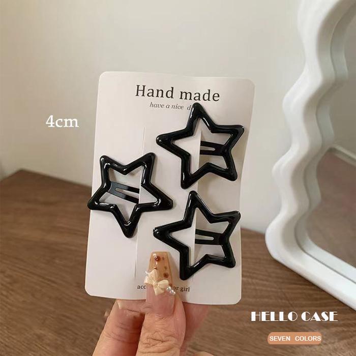 500円以上の注文送料無料】ヘアピン 髪ピンセット 星前髪ピン ハート