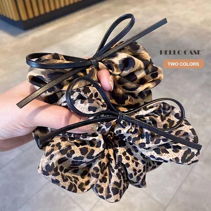 500円以上の注文送料無料】シュシュヘアゴム ヒョウ柄 おしゃれ ヘア