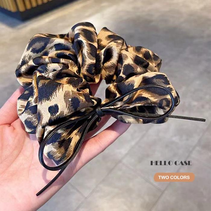 500円以上の注文送料無料】シュシュヘアゴム ヒョウ柄 おしゃれ ヘア