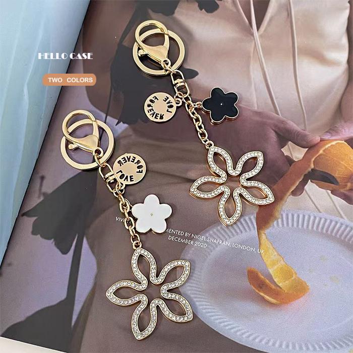 バッグチャーム 五つ葉クローバー 幸福 金属 エナメル塗装 キラキラ