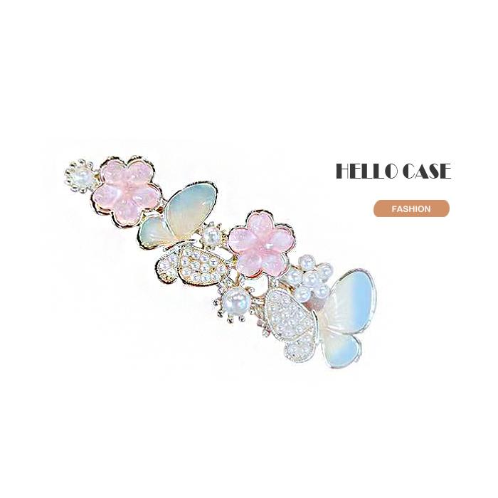 高品質ヘアクリップ キラキラ 蝶々 パール 花 ヘアピン かわいい ヘア