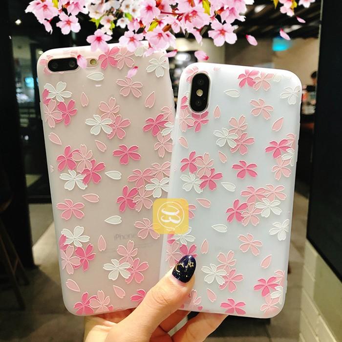 iPhone XR Xs max 花柄 桜 スマホケース ソフトケース さくら お花見
