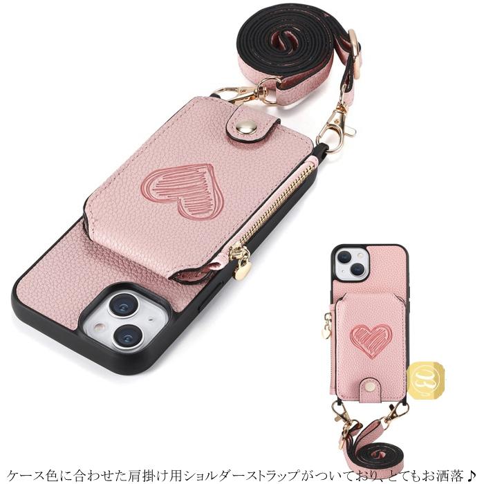 iPhone 15 ケース 12 Pro スマホケース 13 カード入れ付き