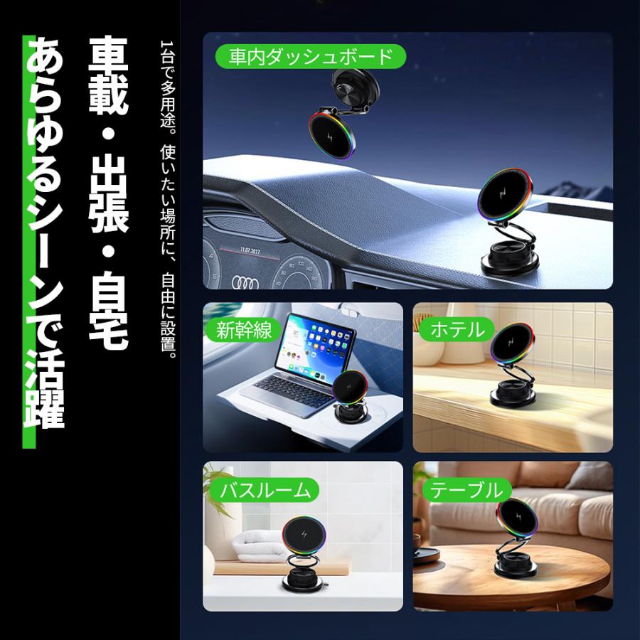 SNS TikTok大人気】真空吸着式スマホスタンド magsafe 車載ホルダー