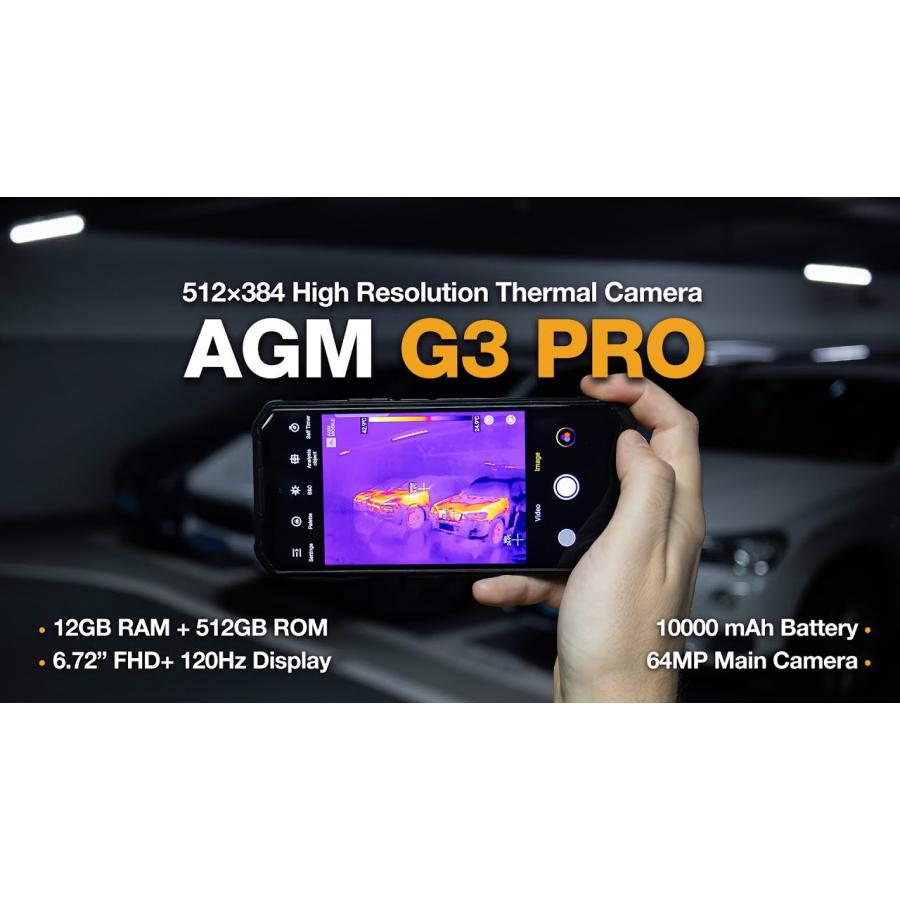 AGM G3 PRO 12GB 512GB 赤外線 熱感知 サーマルカメラ 1万mAh