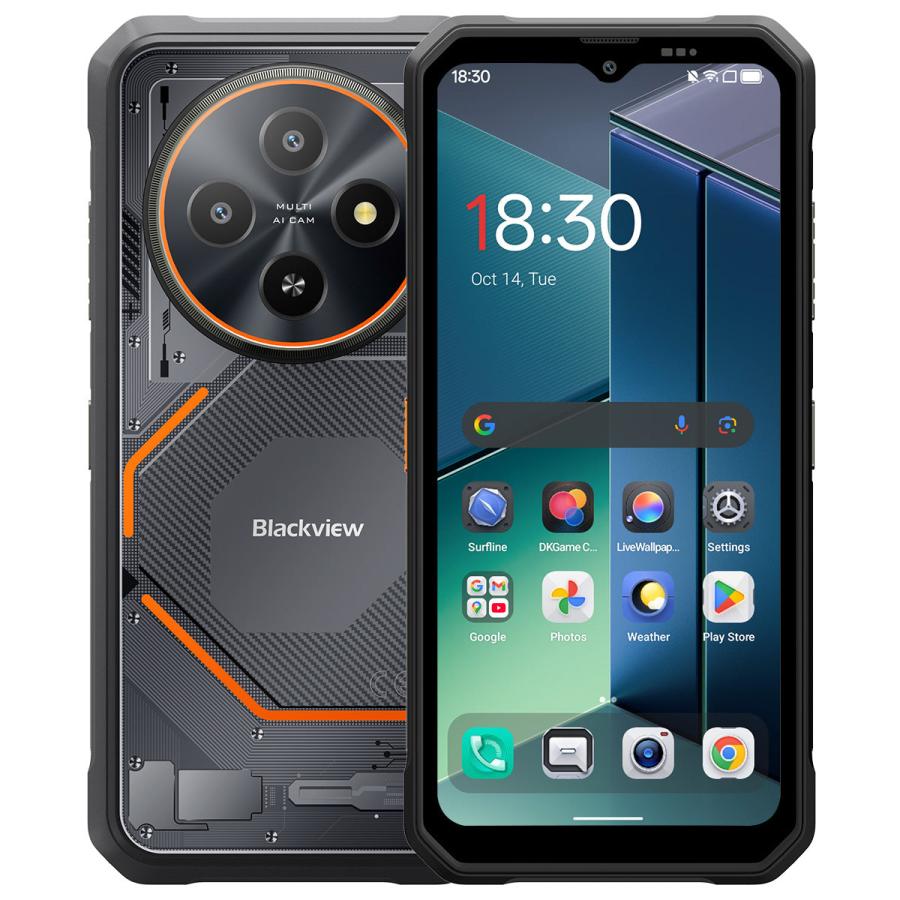 Blackview FORT 2 8GB 256GB タフネススマホ 水中カメラ 黒色 日本語＋