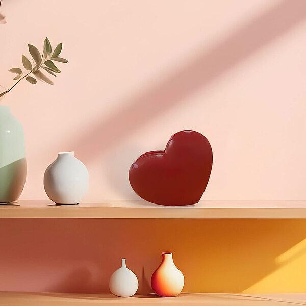 可愛いハート型のオブジェ ミュールハート L インテリアのアクセント