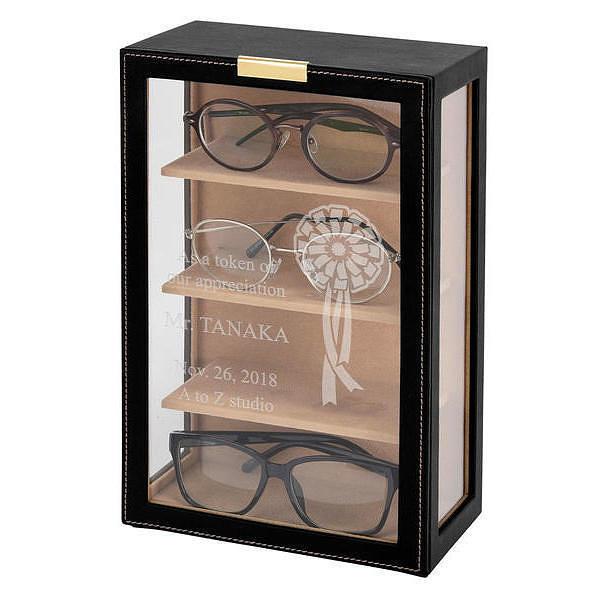 オシャレに飾る 眼鏡収納 メガネタワー 名入れで自分だけのメガネコレクションボックス｜smartgift｜02