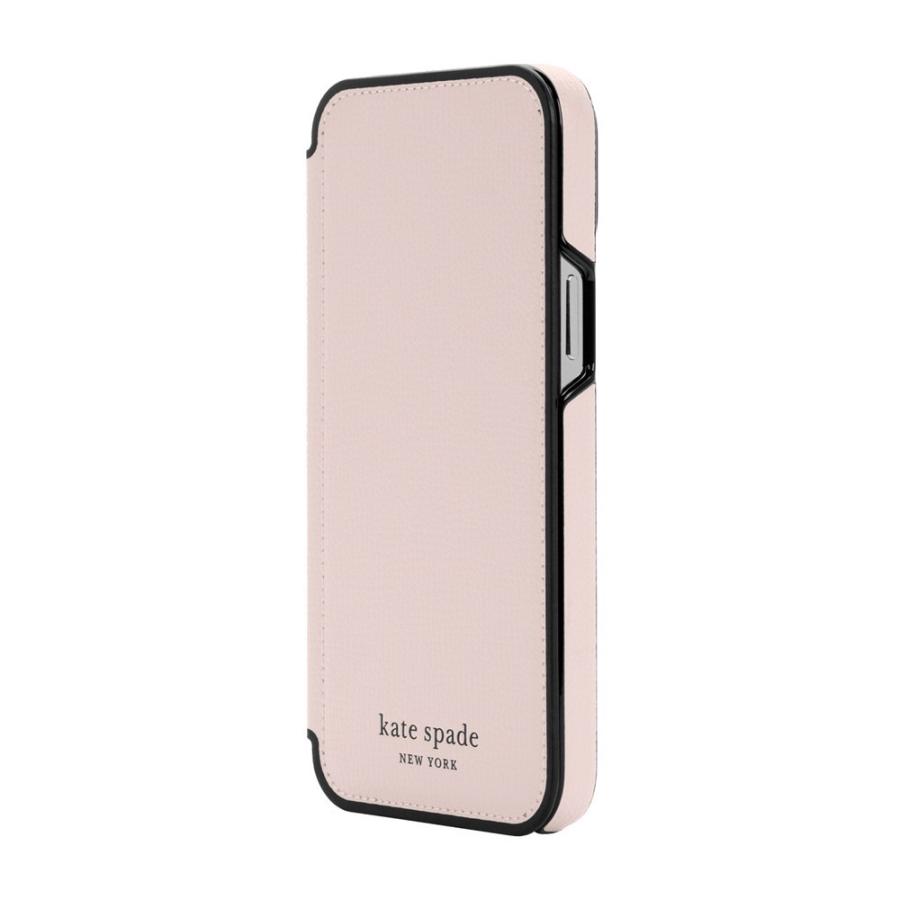 kate spade ケイトスペード スマホケース 手帳型 iPhone13Pro ピンク 2021 KSNY Folio Case Pale Vellum Black Border｜smartitemshop｜07