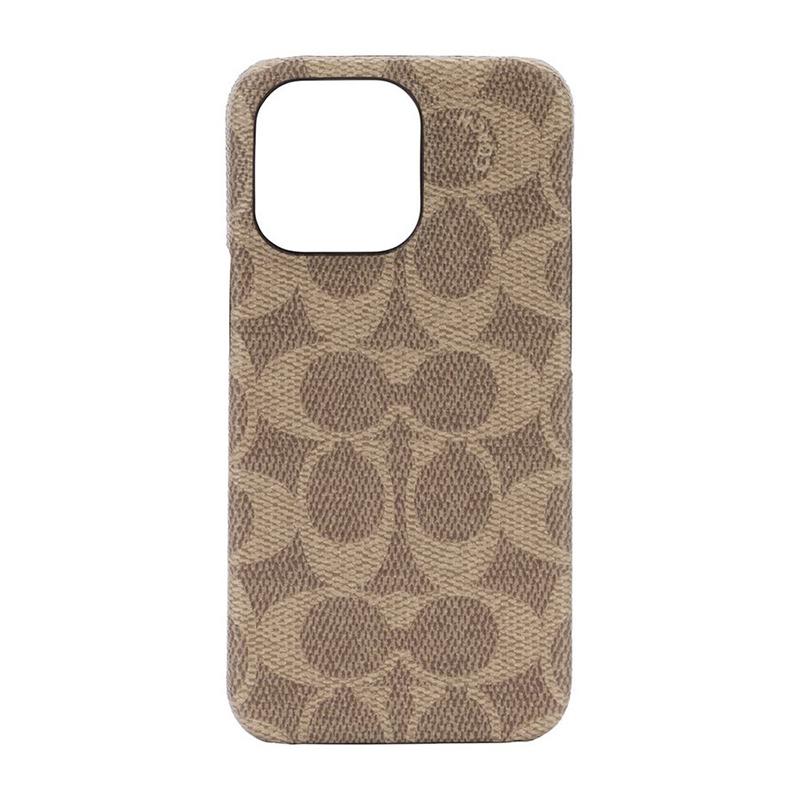 COACH コーチ スマホケース ハード ケース iPhone13Pro PVCレザー Coach柄 2021 Coach Slim Wrap  Signature C