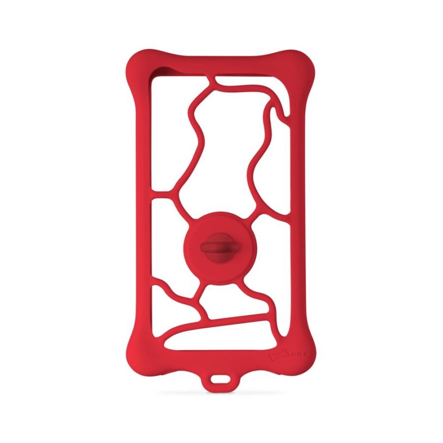 Bone Collection LanyardPhoneBubbleTie2-L-R マルチサイズ6.1〜7.2インチ対応 オールシリコン製スマートフォンケース Red｜smartitemshop