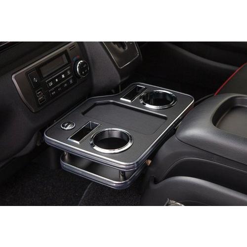 BUSSELL USB急速充電ポート付き フロントセンターコンソールテーブル H200系ハイエース（標準ボディ・ワイドボディ共通） BST