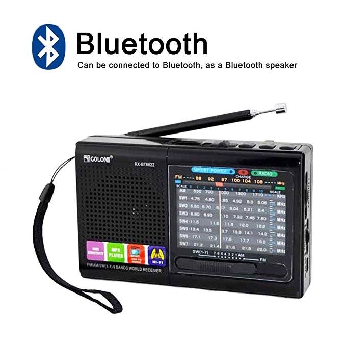 充電式am Fm Swラジオ ワイドfm対応小型短波ラジオ Mp3プレヤー 持ち運び便利 Bluetooth機能付き Usbメモリー Tfカード対応 高音質ラジオ スピーカー Bt6622 Smart Life Online 通販 Yahoo ショッピング