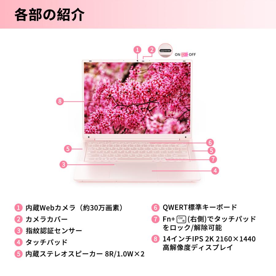 新品 ノートパソコン office2024 14インチ初期設定不要 2K IPS