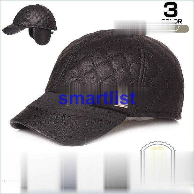 レザーキャップ メンズ 防寒 耳当て付き 帽子 キャップ 冬物 ゴルフ 野球 スポーツ 革帽子 秋