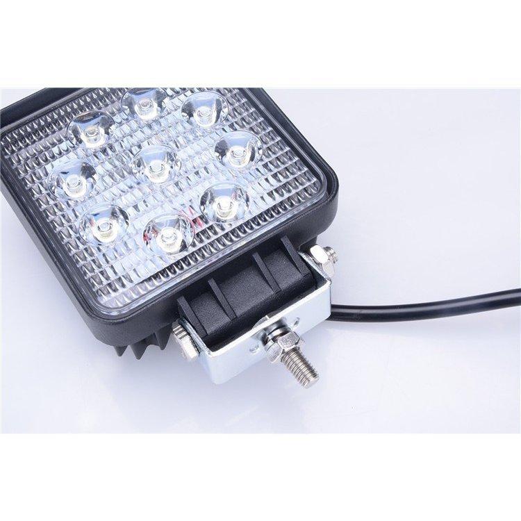 LEDワークライト 作業灯 27W 9LED 9連 12V-24V対応 角型 広角タイプ60度 防水?防塵?耐衝撃?長寿命 機械 自動車 トラック用品 車外灯 汎用作業灯【2個セット】｜smartlist｜04