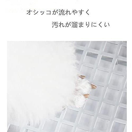 トイレ 犬 しつけ用 トイレ ホワイト マーキングポール 足上げ 犬 トイレトレー 犬 習性 組み立て簡単 お掃除ラク メッシュ付き Sサイズ