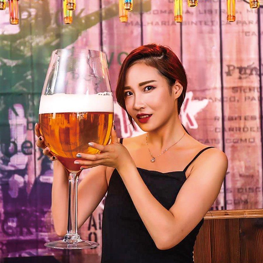 特大ワイングラス 特大 グラス ワイン ビール 直径17cm 高さ50cm 5L