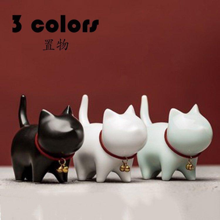 キャットの置物 猫 動物 陶器 オーナメント 自動車置物 かわいい 卓上置物 おしゃれ インテリア 装飾 事務室 居間 置き物 雑貨 装飾品 小物 癒し プレゼント 3色 Pe86f Smartlist 通販 Yahoo ショッピング