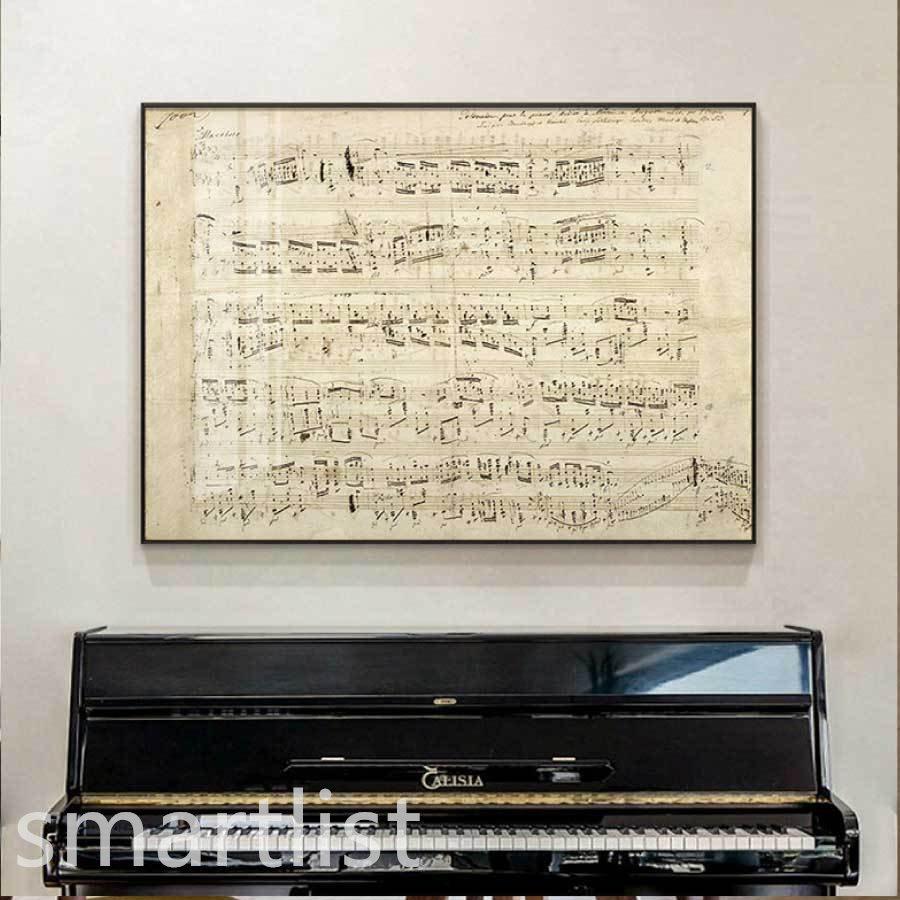 ショパン 楽譜 インテリア 装飾 ホテル カフェ リビング ファブリック オシャレ インテリア アートパネル Pf08 Smartlist 通販 Yahoo ショッピング