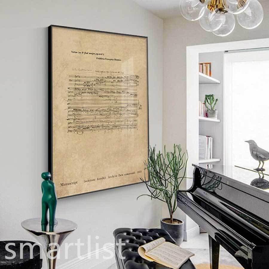 ショパン 楽譜 インテリア 装飾 ホテル カフェ リビング ファブリック オシャレ インテリア アートパネル Pf08 Smartlist 通販 Yahoo ショッピング