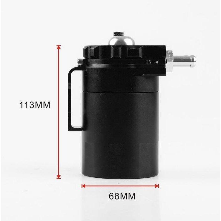 自動車用　オイルキャッチタンク 汎用 フィルター付き アルミ製 300ml 円柱型 丸型 ホース付属 汎用　新型｜smartlist｜02