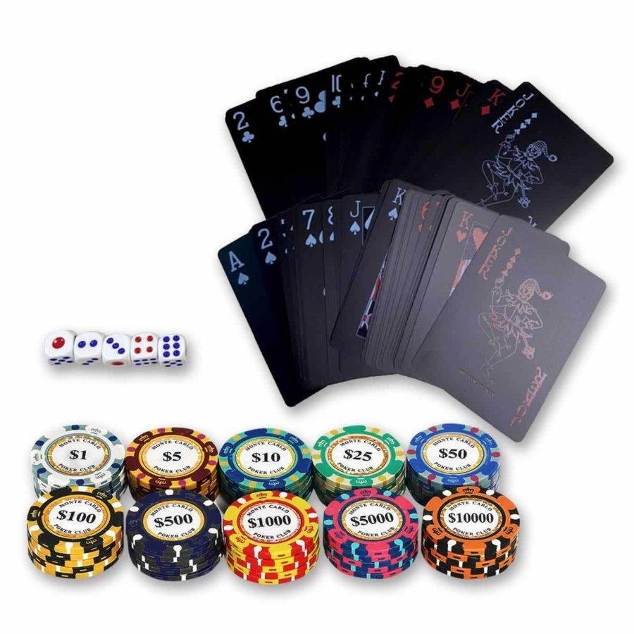 ポーカーチップ + トランプ + サイコロ 本格ゲームセット ポーカー