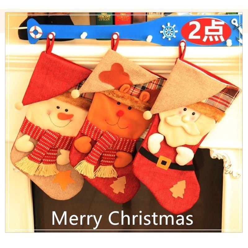 クリスマス 靴下 大きい ソックス クリスマス ギフトバッグ 特大 クリスマスツリー 飾り 壁 オーナメント クリスマス 袋 大きい サンタクロース 雪だるま｜smartlist