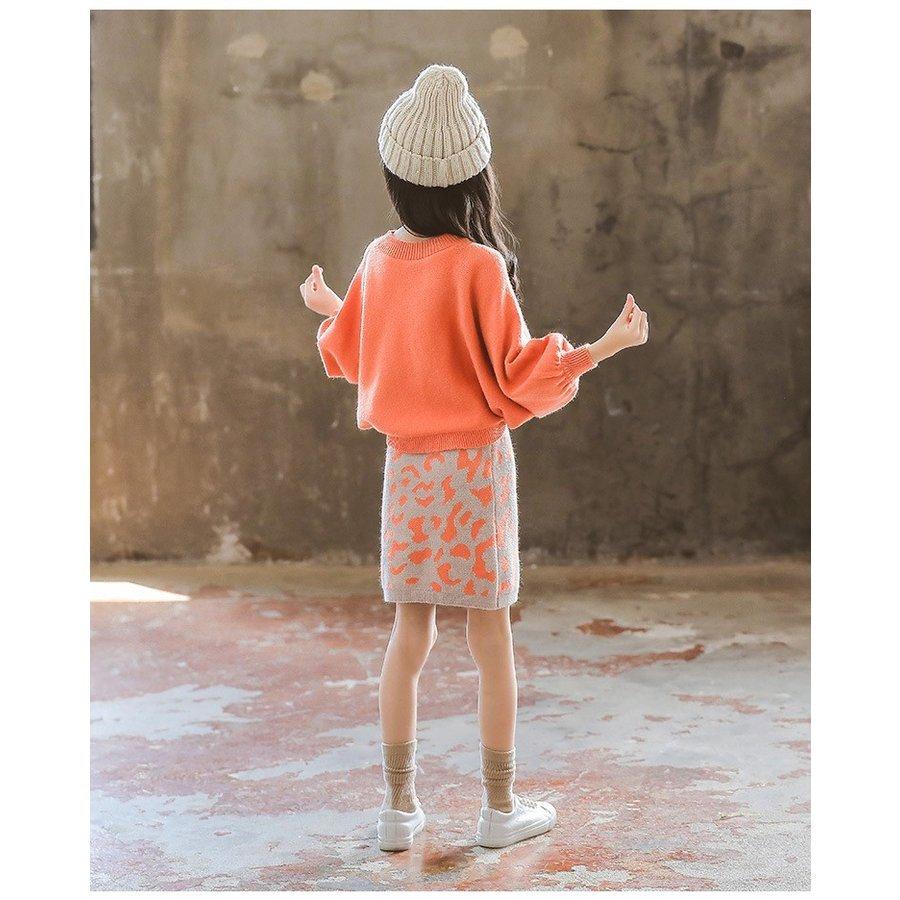 即日発送 子供服 セットアップ キッズ 女の子 おしゃれ 長袖 秋冬 上下セット 2点セット ニットセーター 丸首 膝丈スカート 韓国子供服 ジュニア カジュアル 可愛い 新品 セーター サイズ 140 Nomad Events Fr
