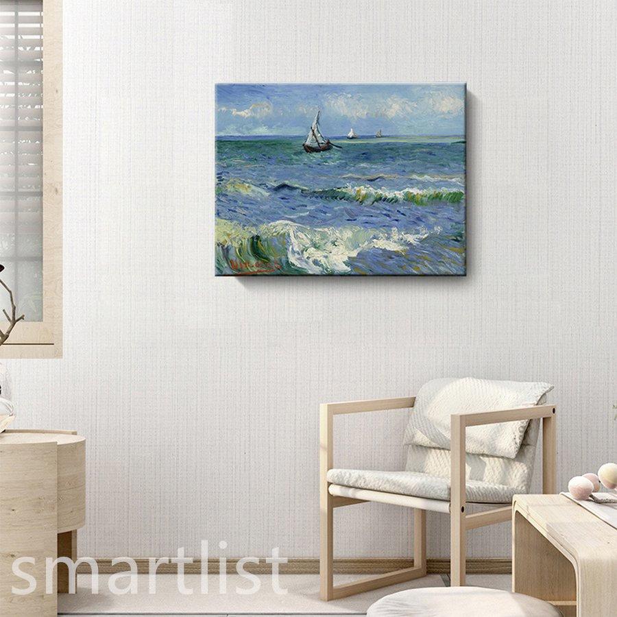 人気メーカー ブランド 絵 ファブリック インテリア 絵画 ファブリックパネル ゴッホ 送料無料 プレゼント リビング アートパネル 40 60cm サント マリーの海の風景 レリーフ アート 商品到着後レビューと評価を書く 問い合わせページ にご連絡頂ければ送料