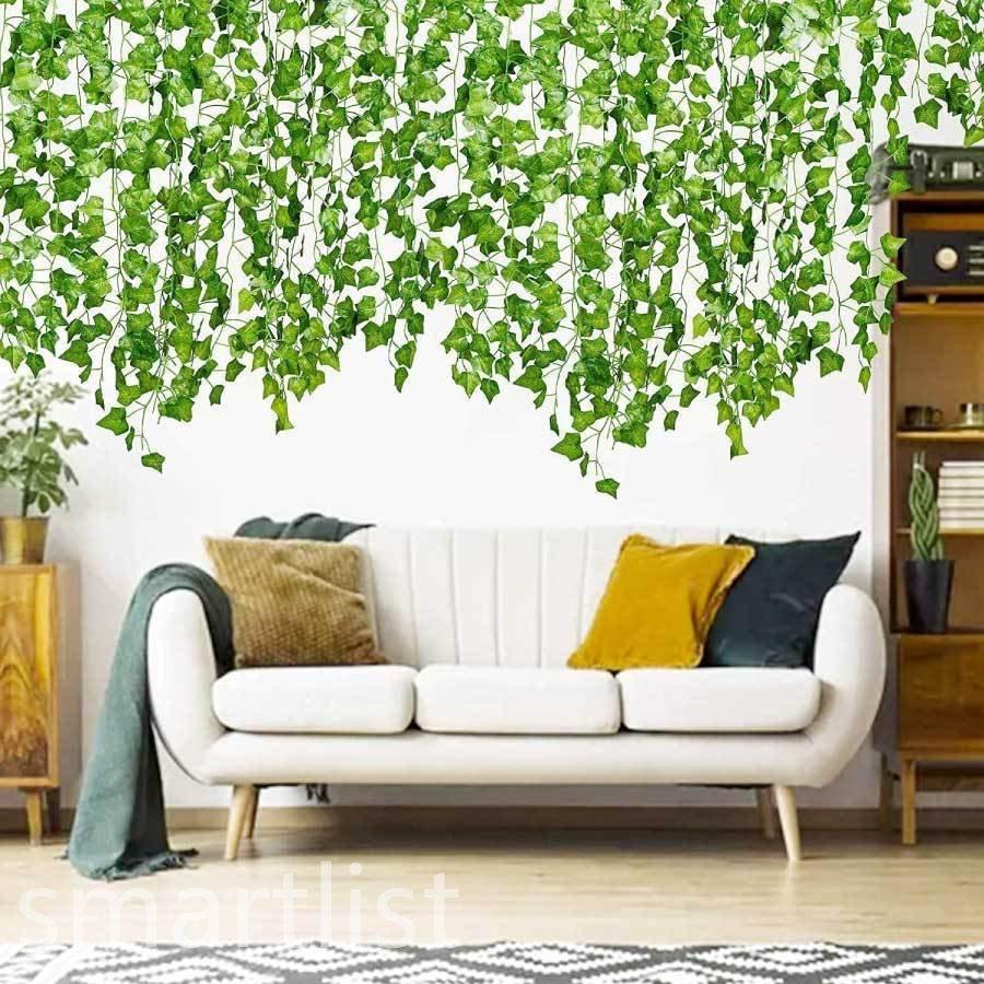 フェイクグリーン 12本セット 人工観葉植物 アイビー 壁掛け 壁装飾 枯れない 観葉植物 装飾 吊り下げ インテリア オシャレ パーティ結婚式 装飾花輪 Pf6 Smartlist 通販 Yahoo ショッピング