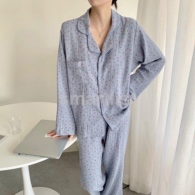 パジャマ レディース 長袖 パジャマ ロングパンツ ルームウェア 花柄 上下セット 前開き パジャマ 可愛い 部屋着 韓国風 寝巻き パジャマ 激安 正規品
