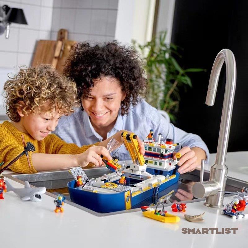 LEGO交換品交換 シティ 海の探検隊 海底探査船 子供の日プレゼント 木製ブロック 子供のおもちゃ ビルディングブロック プレゼント