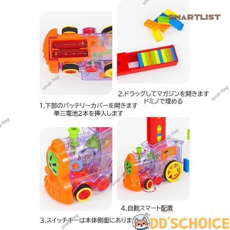 ドミノ 列車 トレイン ドミノ電車用 並べる 自動 ドミノ倒し 80個 ブロック おもちゃ 男の子 子供 知育玩具 お祝い 面白い 贈り物 プレゼント おすすめ｜smartlist｜09