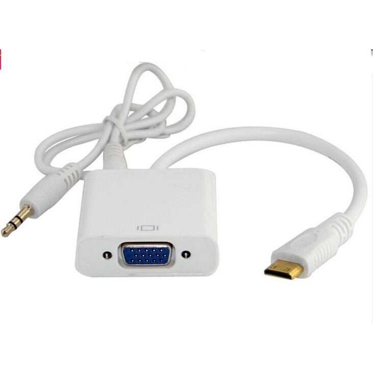 MINI HDMI to VGA 変換アダプタ 変換 アダプタ ケーブル 変換ケーブル Adapter 1080P 音声 音声出力ケーブル 音声出力ケーブル付き｜smartnet