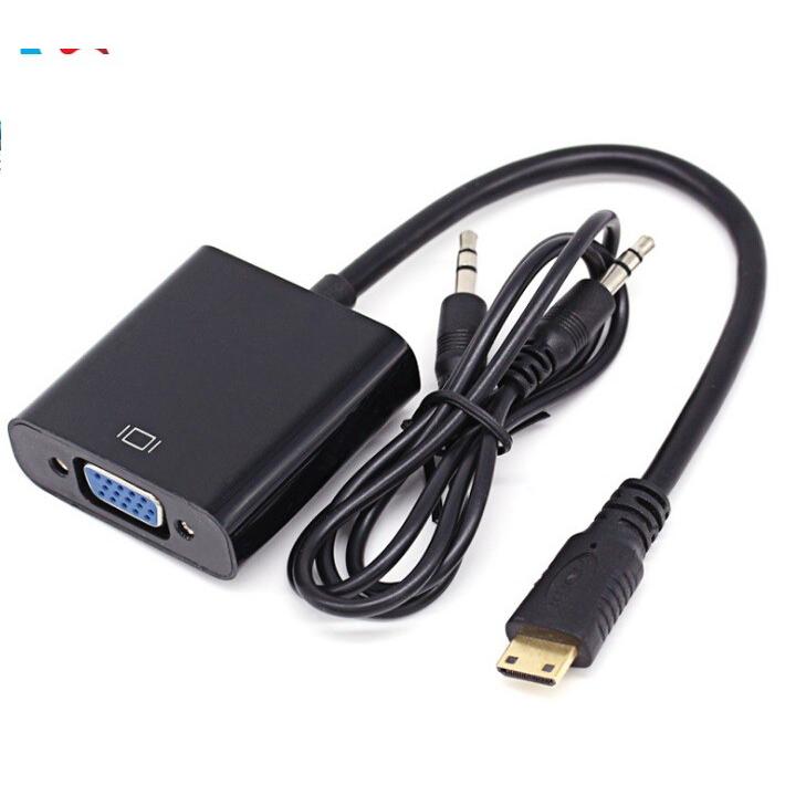 MINI HDMI to VGA 変換アダプタ 変換 アダプタ ケーブル 変換ケーブル Adapter 1080P 音声 音声出力ケーブル 音声出力ケーブル付き｜smartnet｜03