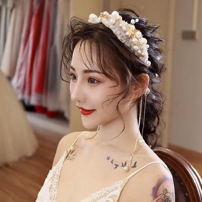 ヘッドドレス ウェデイング ヘアアクセサリー ヘッドアクセ ヘアー 