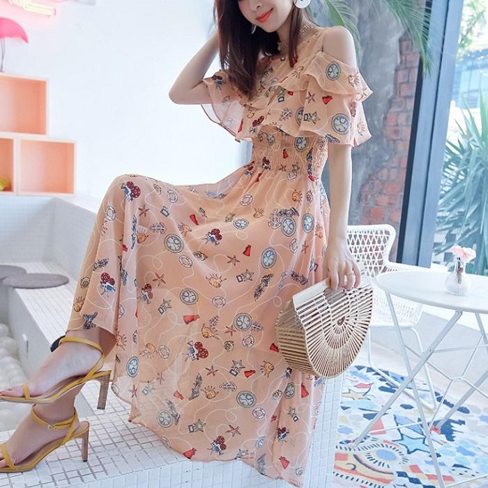 ロングワンピース ワンピース 花柄 マキシワンピース 夏 レディース