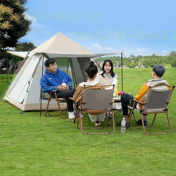 GEERTOP テント 4-6人用 大型 グリーン 防災 アウトドア 秋キャンプ