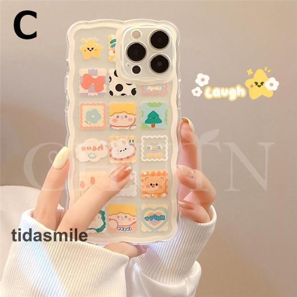 iPhoneケース うねうね アイフォンケース iPhone 14 13 12 11 8 7 Plus Pro mini X XR XS Max スマホケース なみなみ 半透明 カバー 花柄 蝶柄お洒落可愛い |  | 05