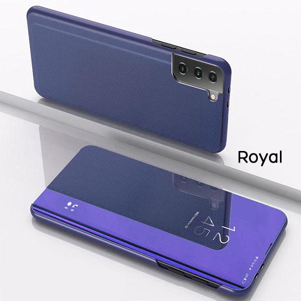 Galaxy S S21 5G S21+ ケース 手帳型 半透明ミラー カバー