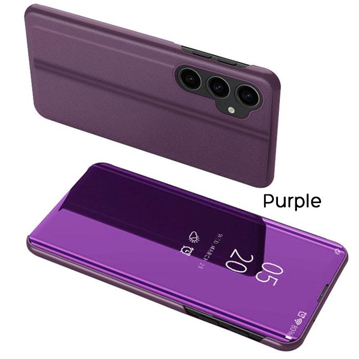 Galaxy S S23 FE ケース SCG24 カバー 手帳型 半透明ミラー