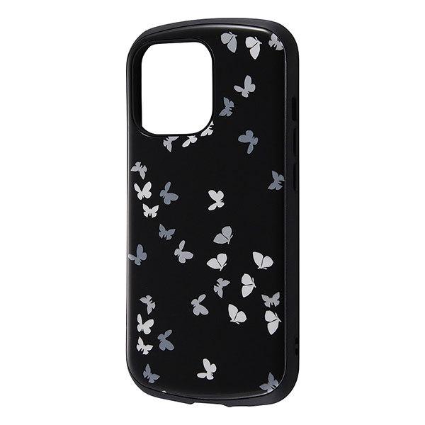 iPhone13 Pro ケース ハードケース 耐衝撃ケース MiA-collection 蝶々 ブラック カバー アイフォン 13 プロ スマホケース｜smartphone-goods