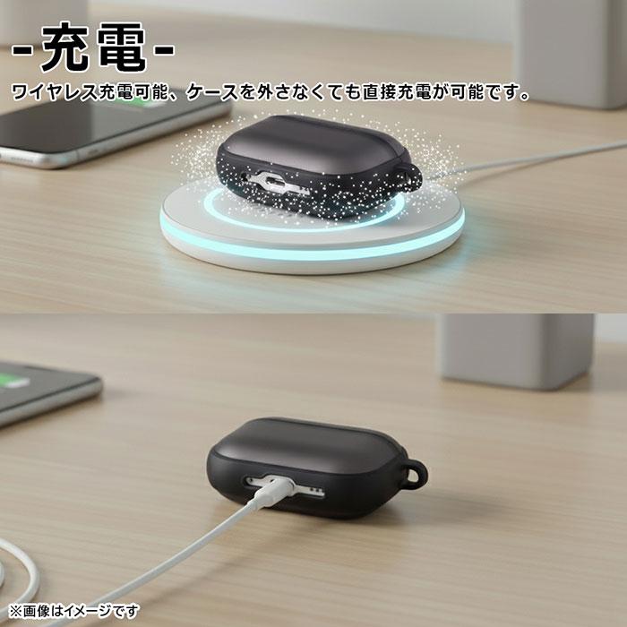 AirPods Pro 3 ケース ハイブリッド 耐衝撃 シルキーマット ブラック